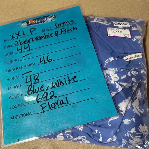 Abercrombie & Fitch Floral Blue White Cut Out One Shoulder Maxi Dress XXLP NEW - Picture 10 of 10